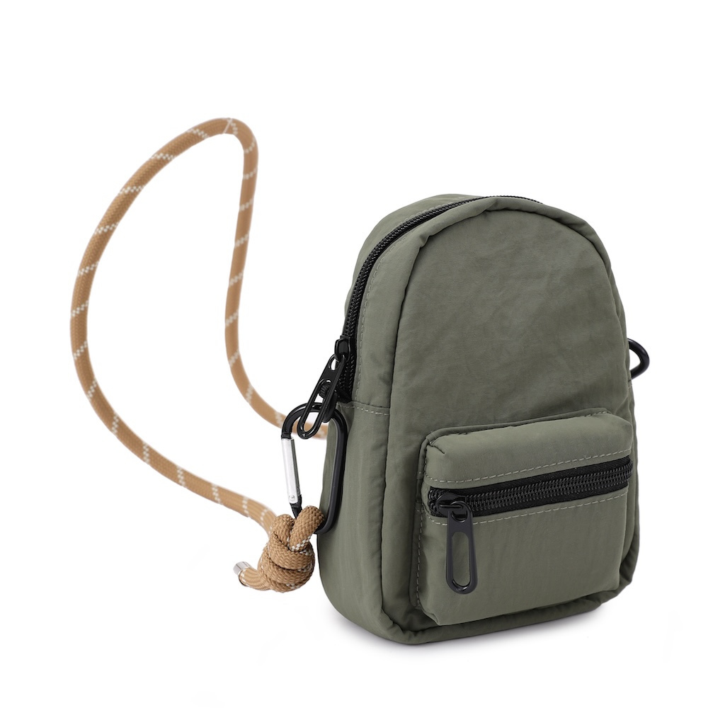 Nylon Mini Rope Sling Pack with Adjustable Rope Shoulder Strap Crossbody Bags