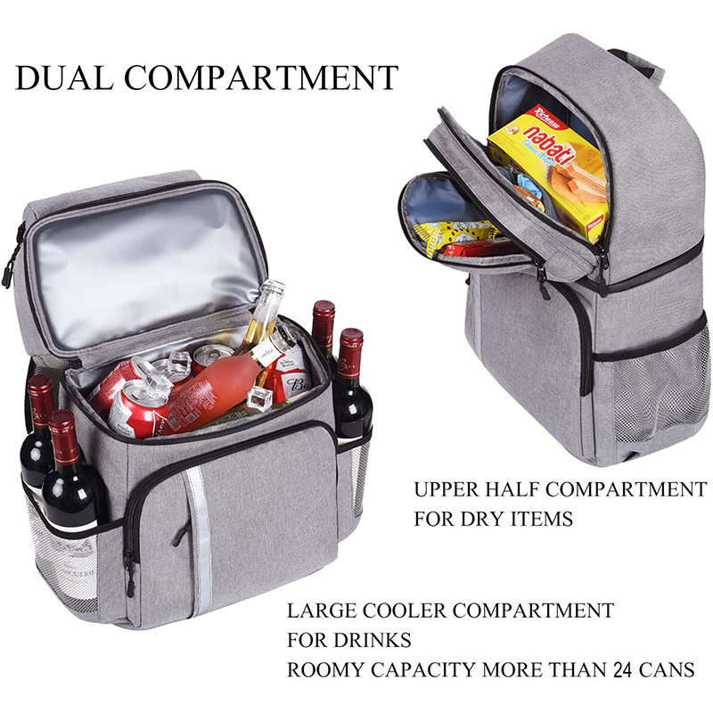 custom reusable Insulated Lunch Cooler Backpack bags jumbo thermal food delivery bag for Work Picnic Beach Camping Hiking