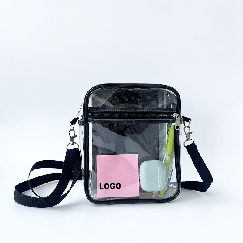 Messenger Bag Clear PVC Transparent Mobile Phone Bag Custom men's crossbody Sling shoulder bag for women