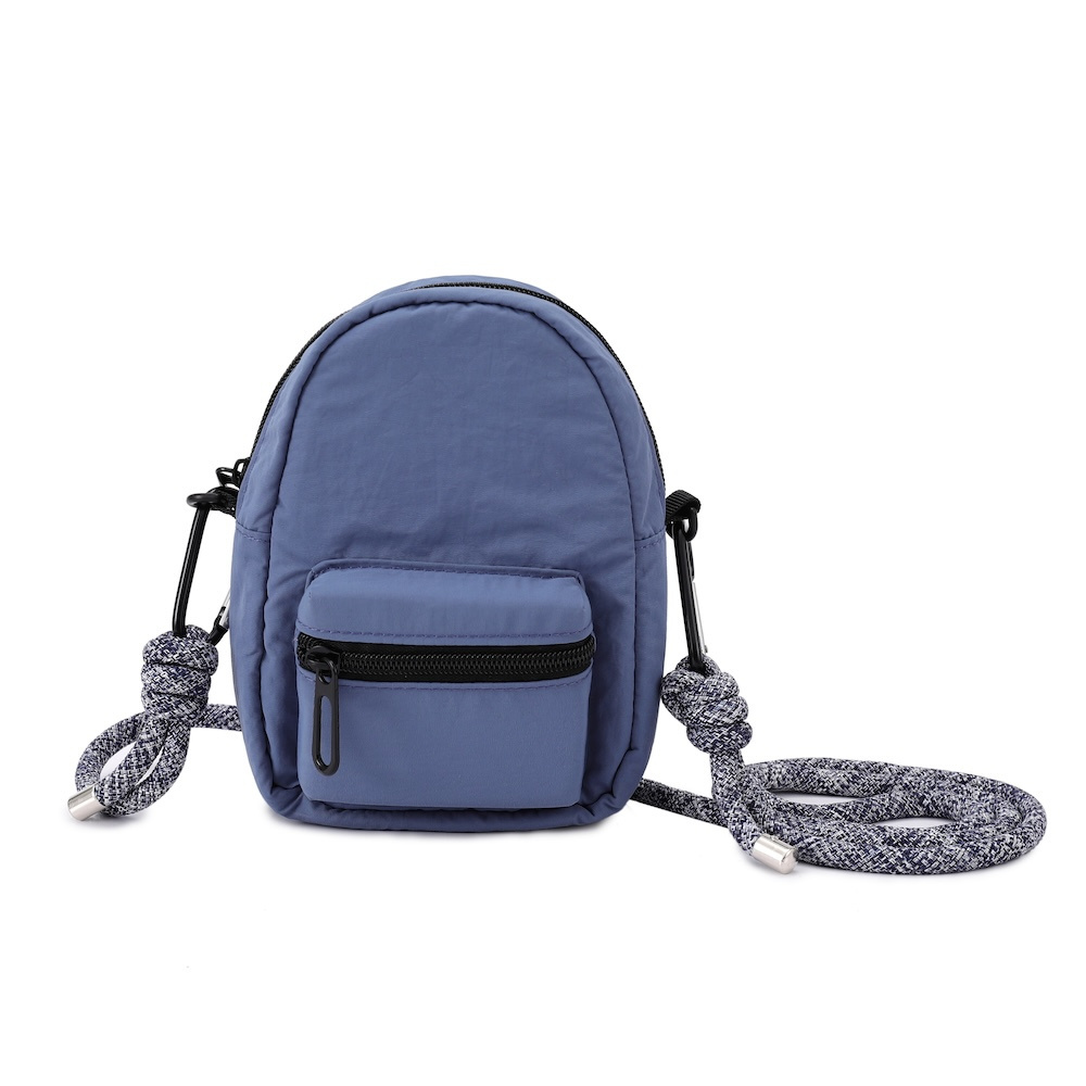 Nylon Mini Rope Sling Pack with Adjustable Rope Shoulder Strap Crossbody Bags