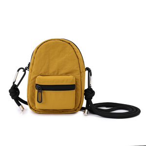 Nylon Mini Rope Sling Pack with Adjustable Rope Shoulder Strap Crossbody Bags