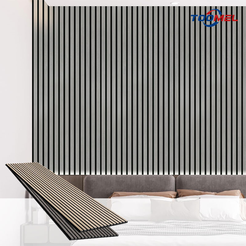 Hot Selling Chic Modern Akupanel Wood Slat Acoustic Panels for Hotel and Office Decoration Sound Absorption