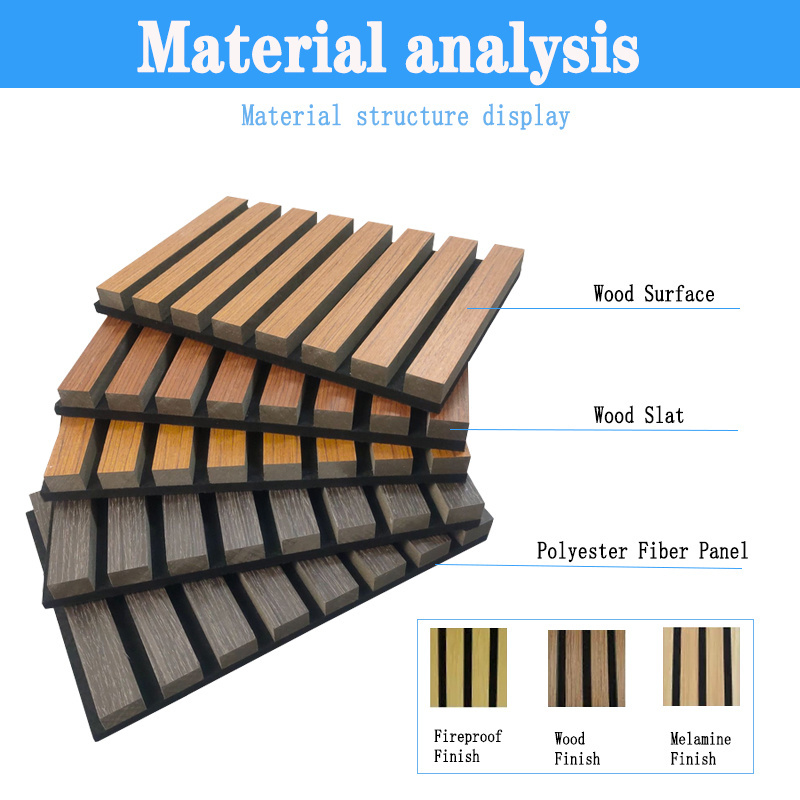 Competitive Price wooden slat wall panels Ceiling Wood Slat Acoustic Panels sound proof wall panels