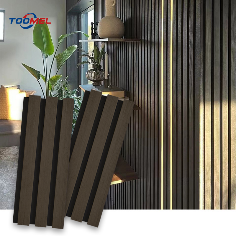 slat panel decorative perforated art acoustic panels fireproof sound absorbing board 240*60 wood panel