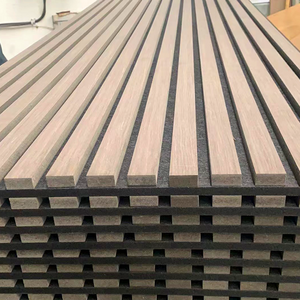 MDF slatted wall acoustic Panels smooth typle wood Sound insulation ceiling acoustic panel 3d walls panels