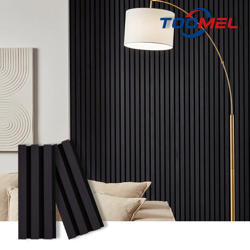 Simple akupanel Black MDF Classic Sound Proof Chinese Panel Decoration Interior  panel Wall 'Acoustic Black PET Felt Panels