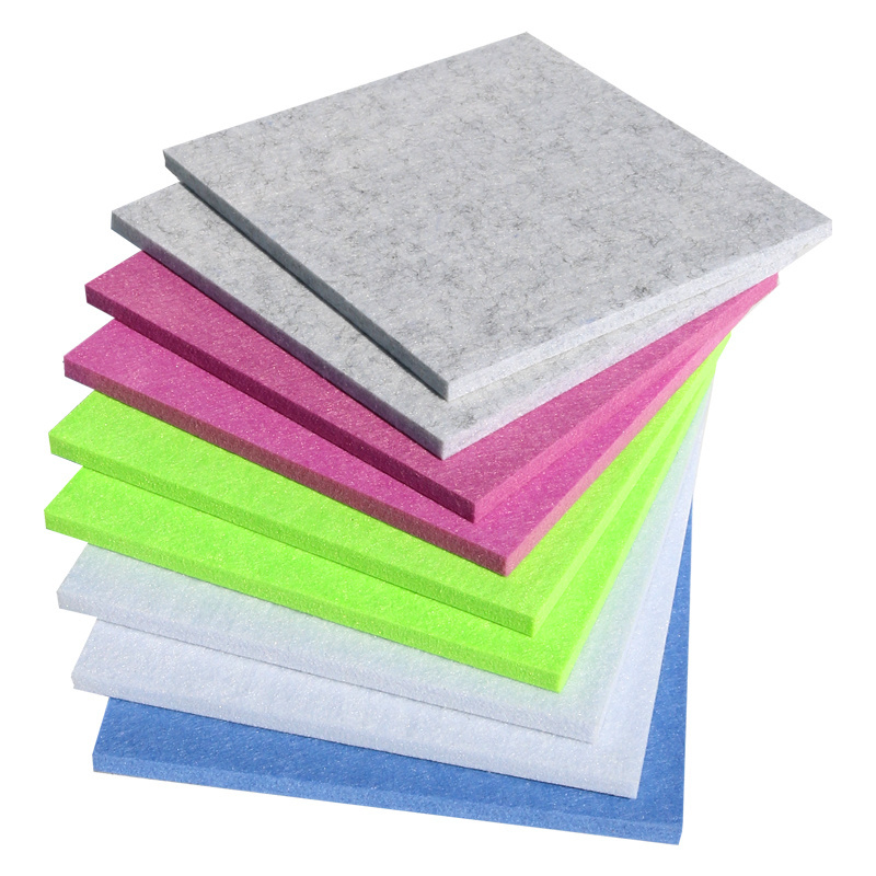 Acoustic ceiling panels soundproof  absorbs sound DIY self-adhesive board pet  hexagon felt Polyester fiber panel