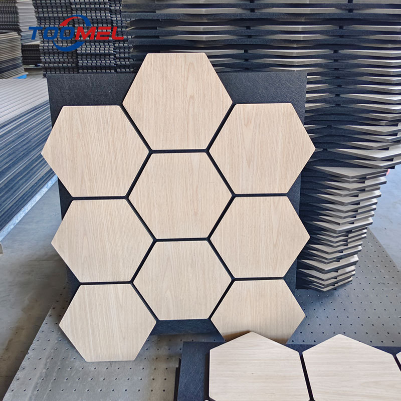 Custom Size Hexagon Acoustic Panels for Home & Office Soundproof Wall Padding Traditional Design Sound Dampening Panel