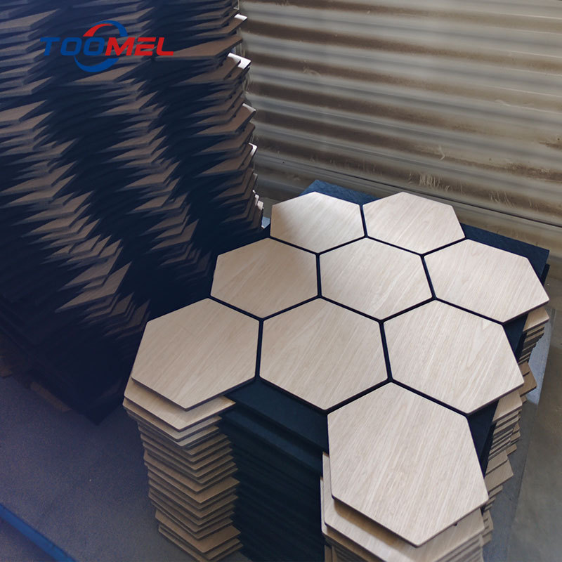 Custom Size Hexagon Acoustic Panels for Home & Office Soundproof Wall Padding Traditional Design Sound Dampening Panel