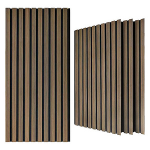 eco-friendly slat acoustic wall panelling sound absorbing 3d wall panel for home office decoration