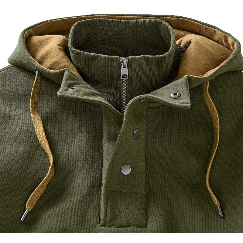 Legendary Whitetails Men's as Buck 1/4 Zip Action Hoodie Features a three snap placket