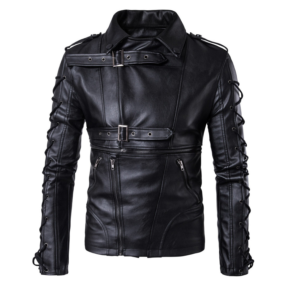 Red best good  new Leather Jackets Stripe Cafe Racer Motorcycle Style Leather  jacket with protective fire resistance 2022