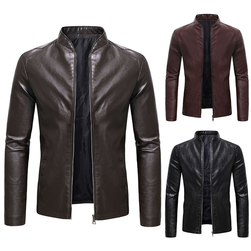 Red best good  new Leather Jackets Stripe Cafe Racer Motorcycle Style Leather  jacket with protective fire resistance 2022