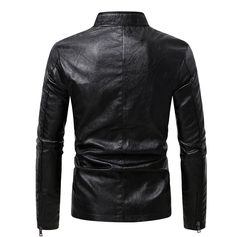 Red best good  new Leather Jackets Stripe Cafe Racer Motorcycle Style Leather  jacket with protective fire resistance 2022