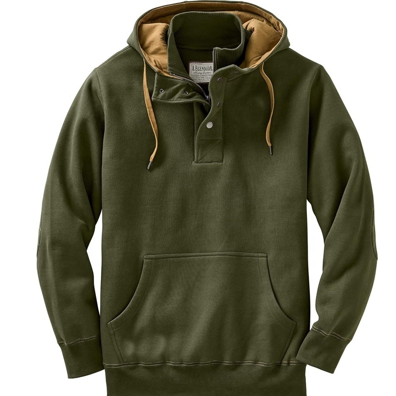 Legendary Whitetails Men's as Buck 1/4 Zip Action Hoodie Features a three snap placket