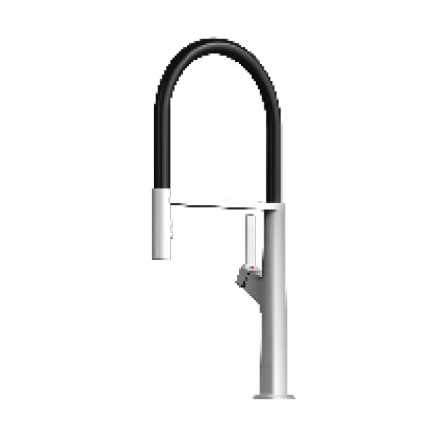 Modern Single-Handle Deck Mounted Brass Copper Kitchen Faucet Single-Hole Pull-Down Faucet