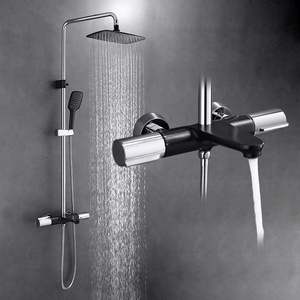 Luxury Modern shower Dual Handle bathroom sets 3 function shower faucet with high quality shower head