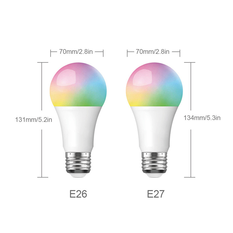 OEM/ODM homekit smart wifi color bulb 7W 9W 10W bulb Google ALEXA app voice control smart home lights smart strip lights