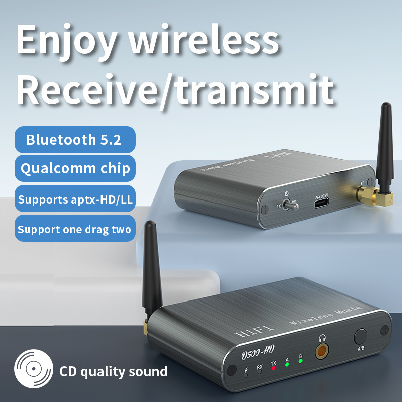 V5.2 Blue tooth receiver and transmitter two-in-one USB transmitter car Blue tooth audio receiver old-fashioned speaker