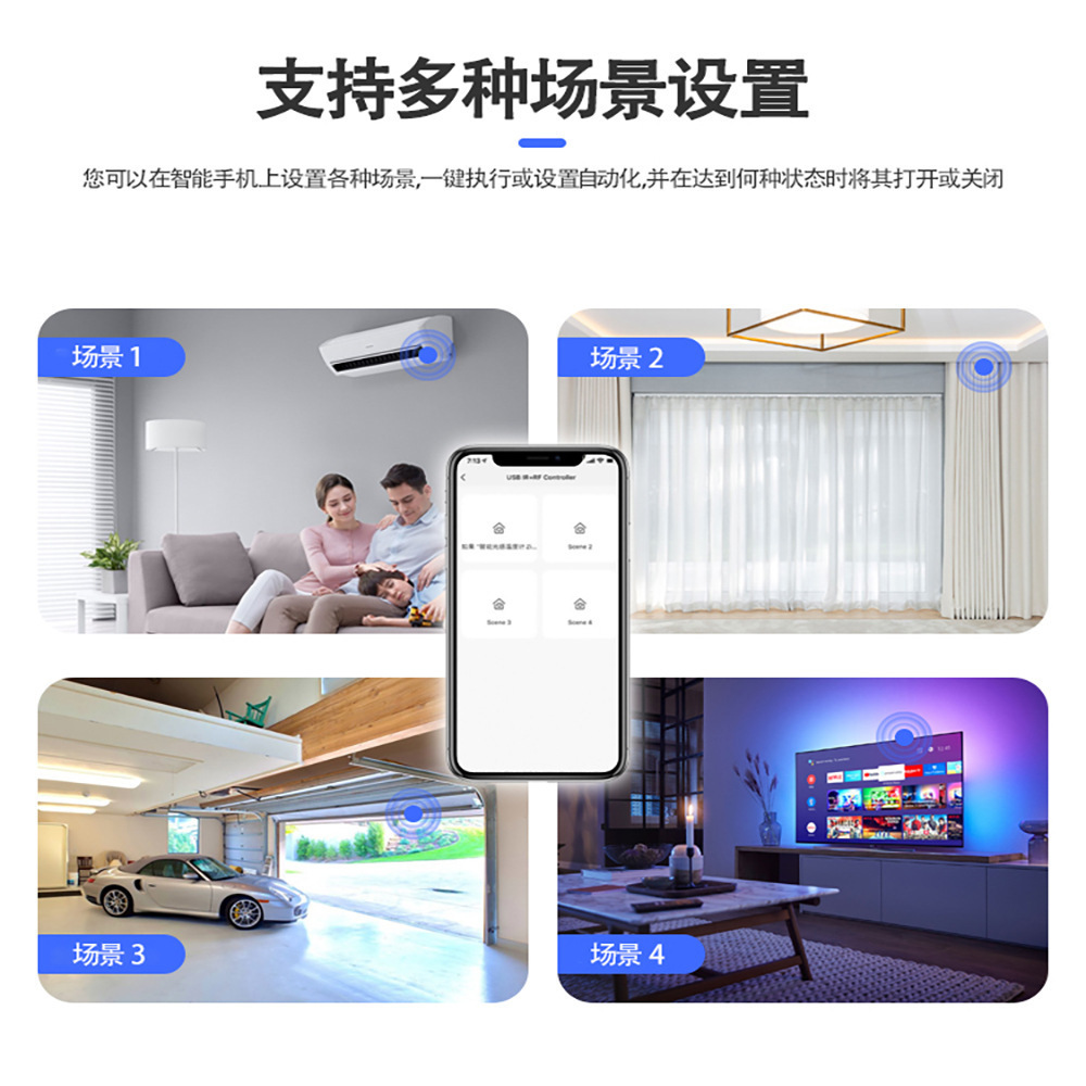 tuya smart wifi smart home remote WIFI USB IR RF Controller app universal wireless control remote control