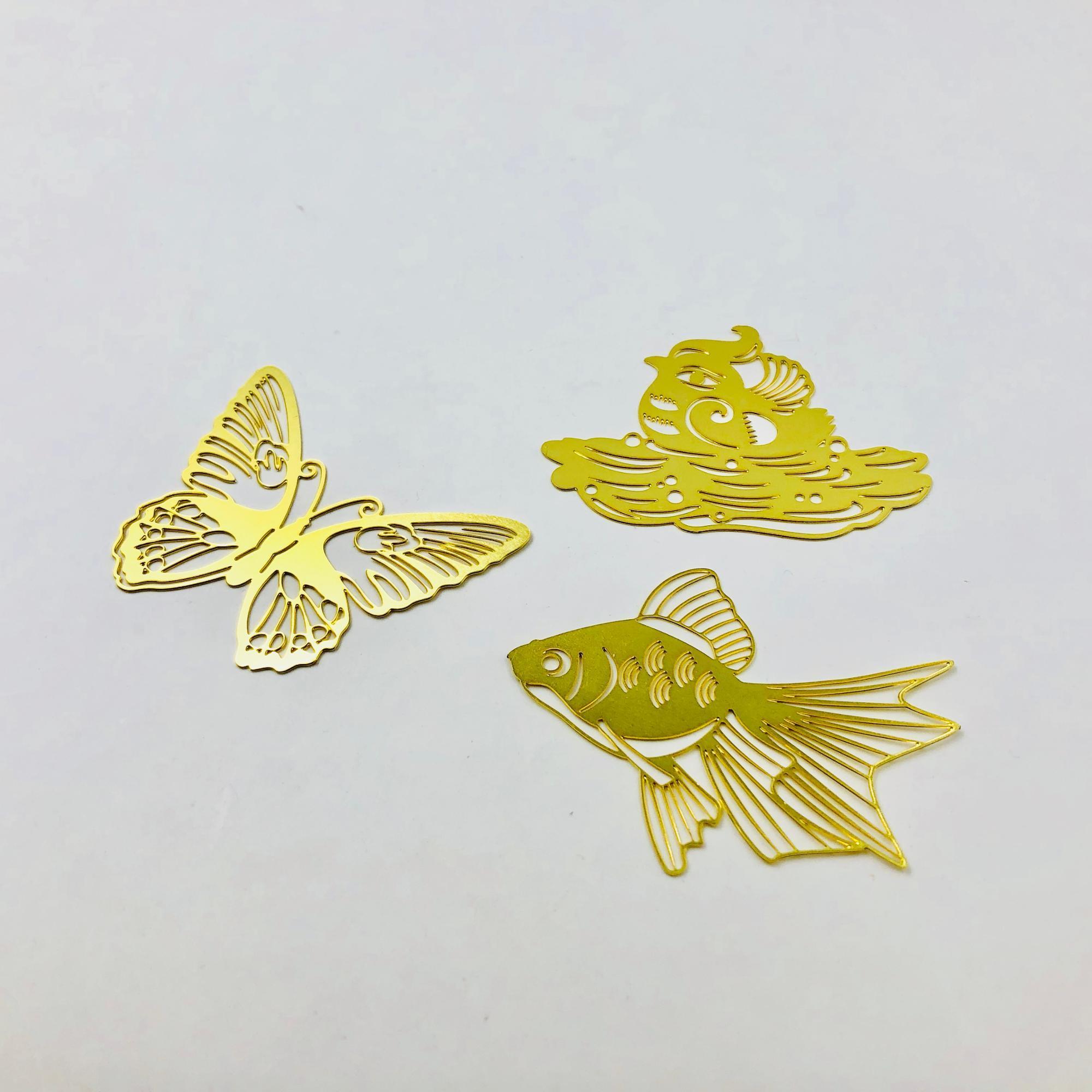 beautiful animal shaped gold fish bookmarks custom hen shaped book clip beautiful butterfly bookmark