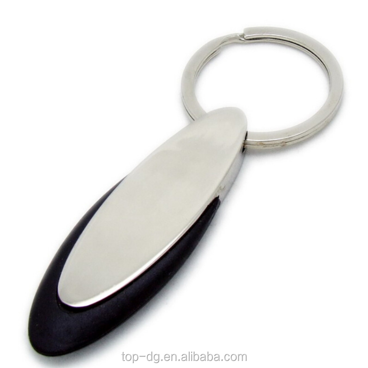 Metal Keychain with plastic part customized metal car keyring