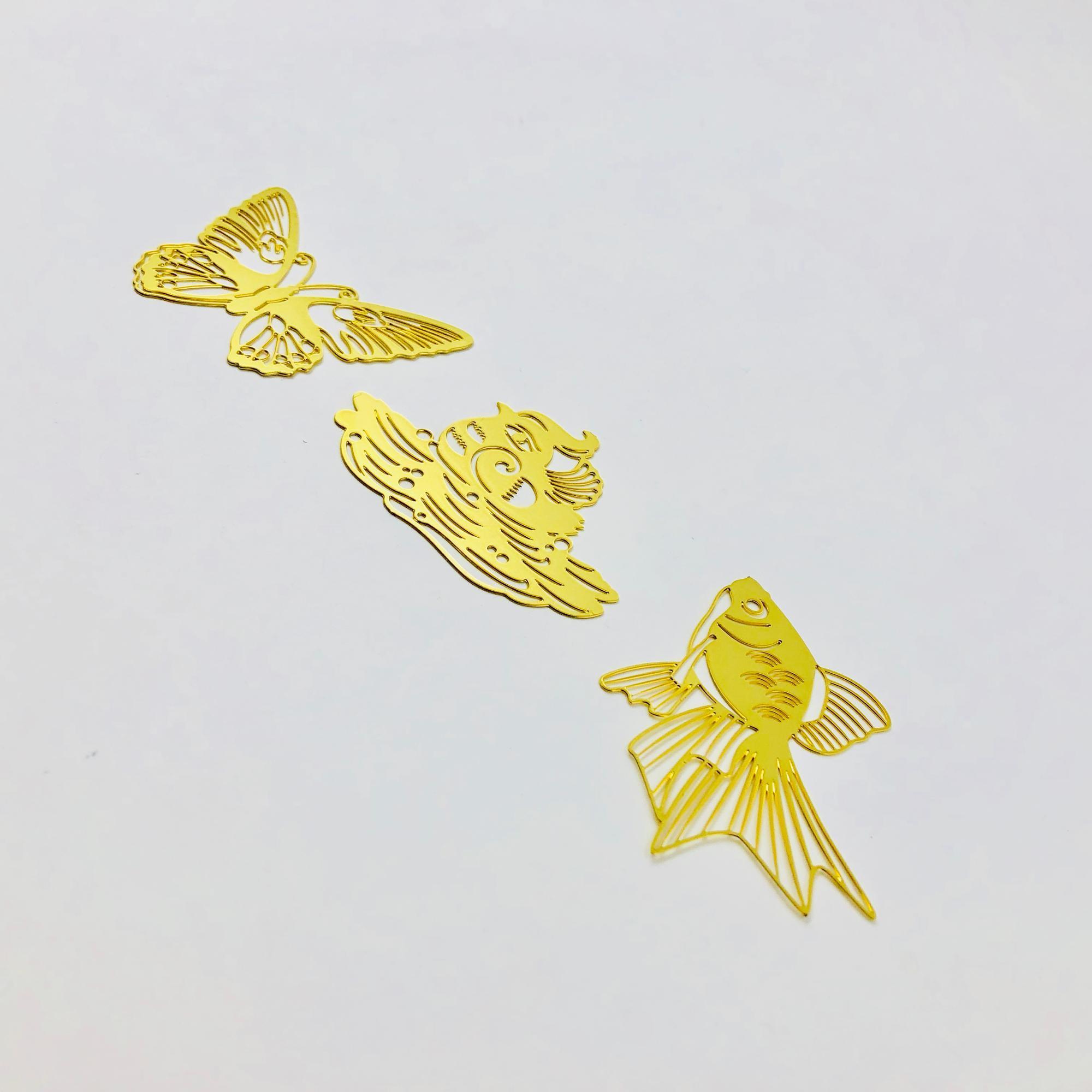 beautiful animal shaped gold fish bookmarks custom hen shaped book clip beautiful butterfly bookmark