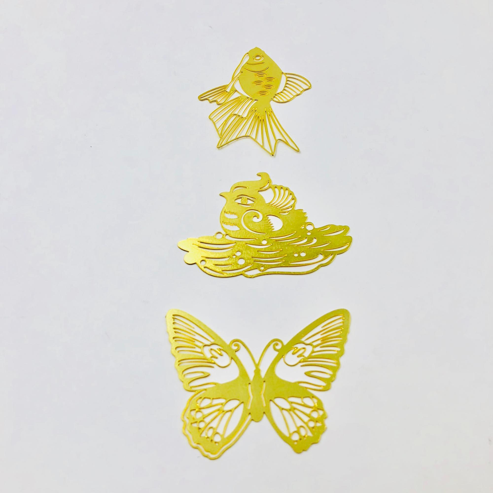 beautiful animal shaped gold fish bookmarks custom hen shaped book clip beautiful butterfly bookmark