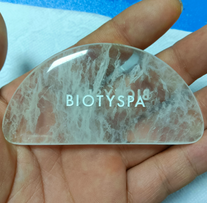 new product face custom jade stone white quartz gua sha scraping massage tool