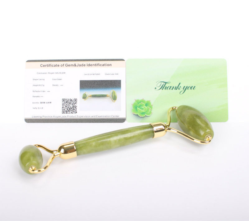 anti aging massage natural facial green xiuyan  jade face roller massager