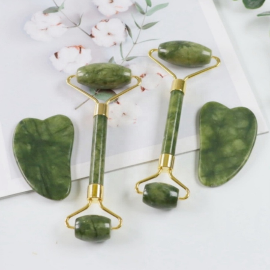 Cryotherapy Ice Jade Roller Gua Sha Facial Tools Face Massager Natural Healing Crystals Tools for Wellness Relaxation.