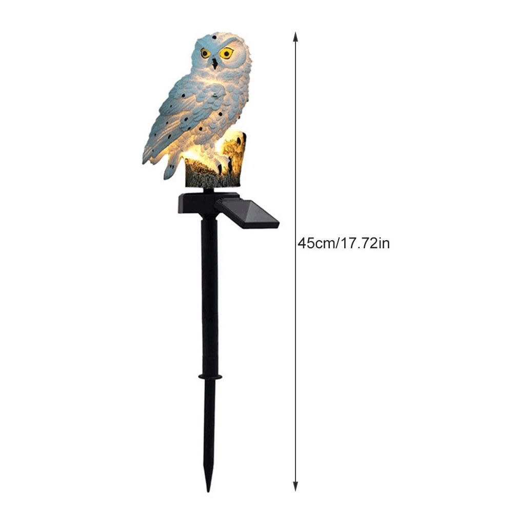 Top Grace Garden Solar Lights Outdoor Decorative Resin Owl Solar LED Lights with Stake for Garden Lawn Pathway Yard