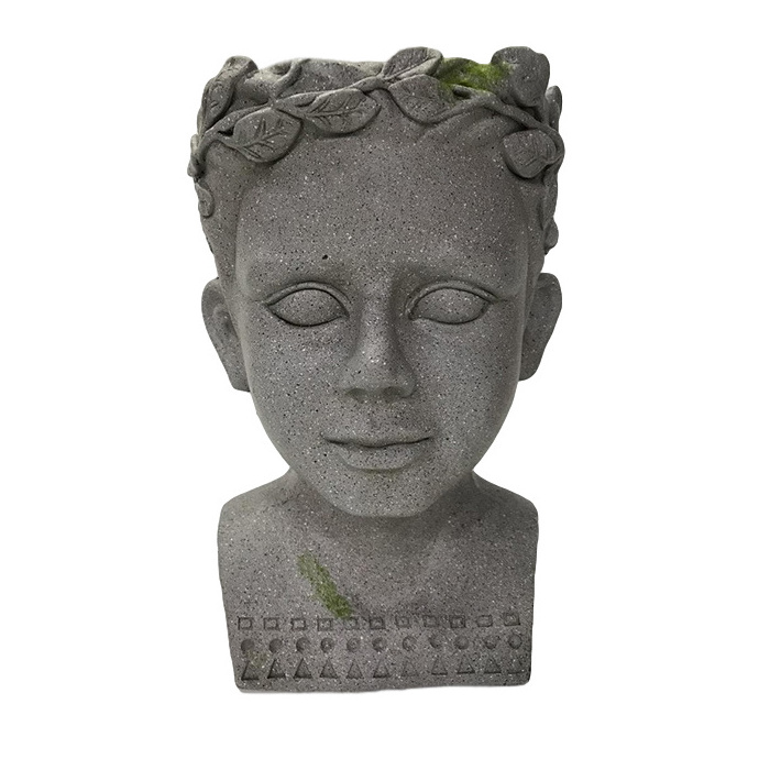 Garden MGO buddha head planters and pots