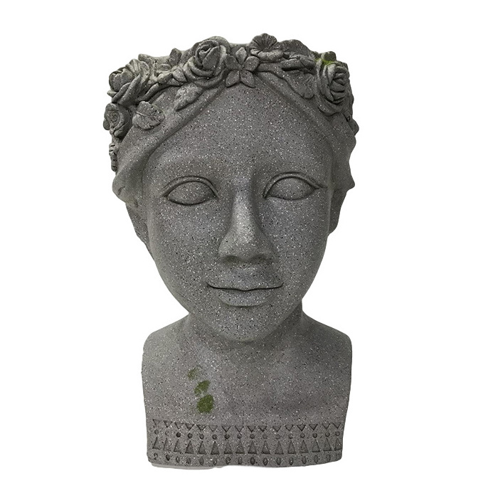 Flower & Garden buddha head MGO big planter pot