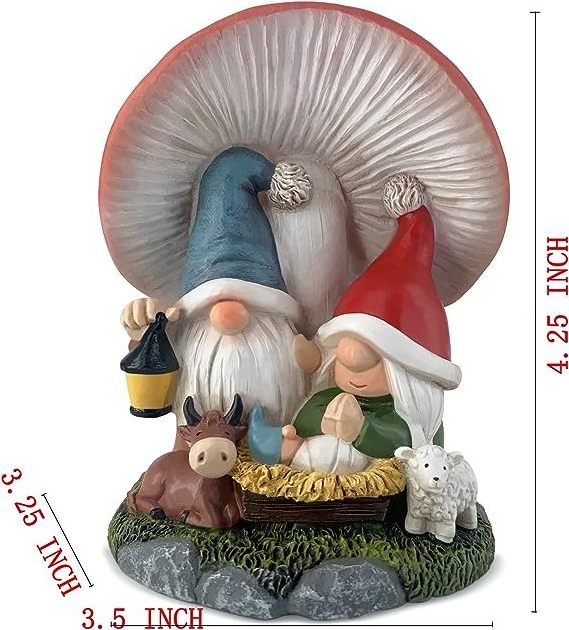 Top Grace Spring Family Gnomes Decorations Handmade Mushroom Scandinavian Gnomes Ornaments Spring Decor Summer Gnomes Figurines