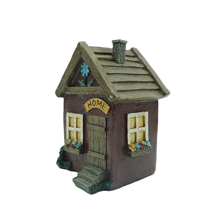 Resin small swing fairy house decoration mini garden ornament