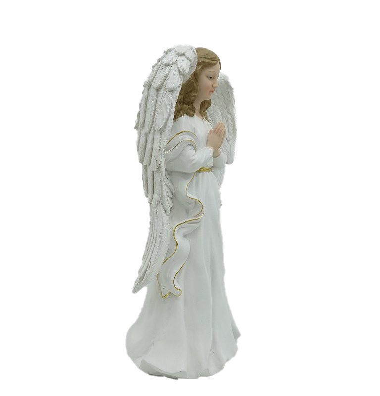 Top Grace Guardian Angel Statue Shelf Living Room Bedroom Decor Figurines Gifts for Women Cupid Resin Statue With Cherubs