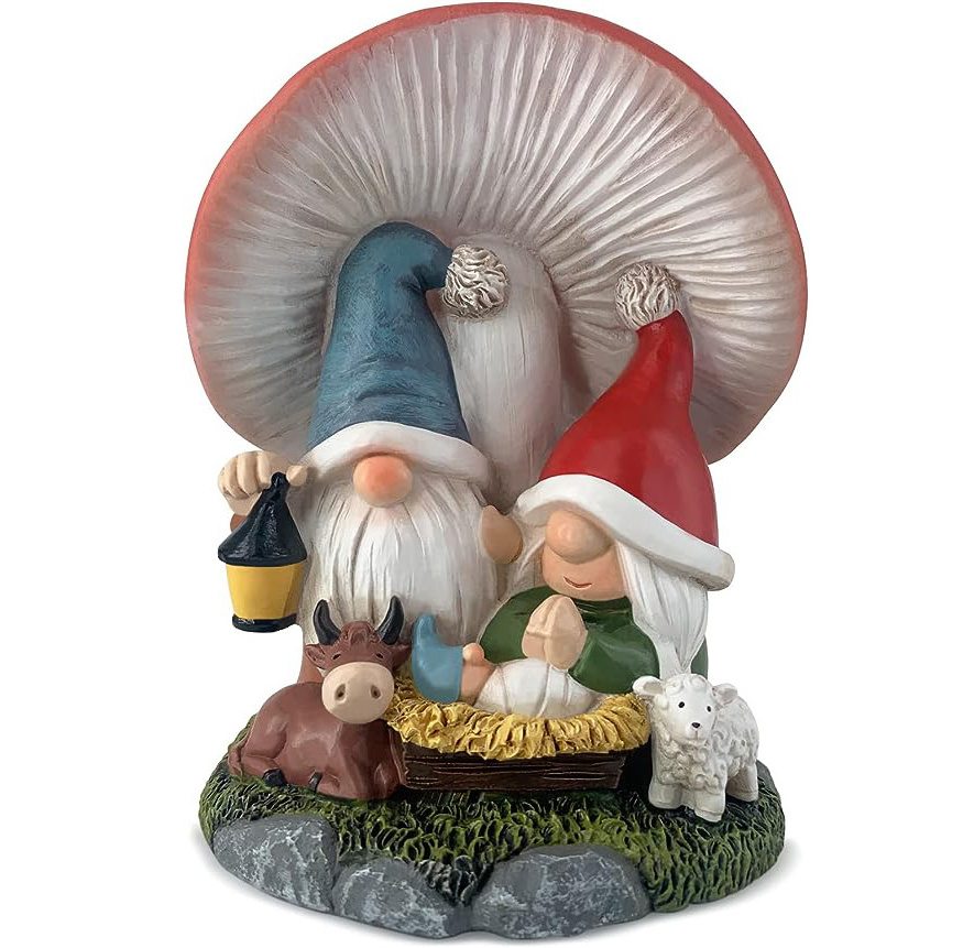 Top Grace Spring Family Gnomes Decorations Handmade Mushroom Scandinavian Gnomes Ornaments Spring Decor Summer Gnomes Figurines