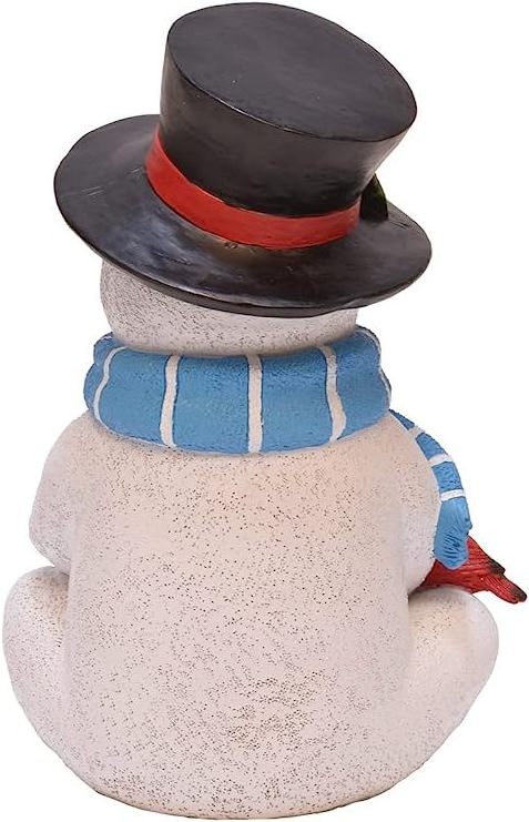 Snowman with Snowball and Gentleman Hat Winter Snow Garden Decoration Christmas Snowman Resin Crafts resin figurine