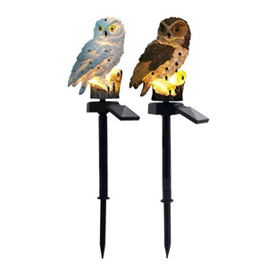 Top Grace Garden Solar Lights Outdoor Decorative Resin Owl Solar LED Lights with Stake for Garden Lawn Pathway Yard