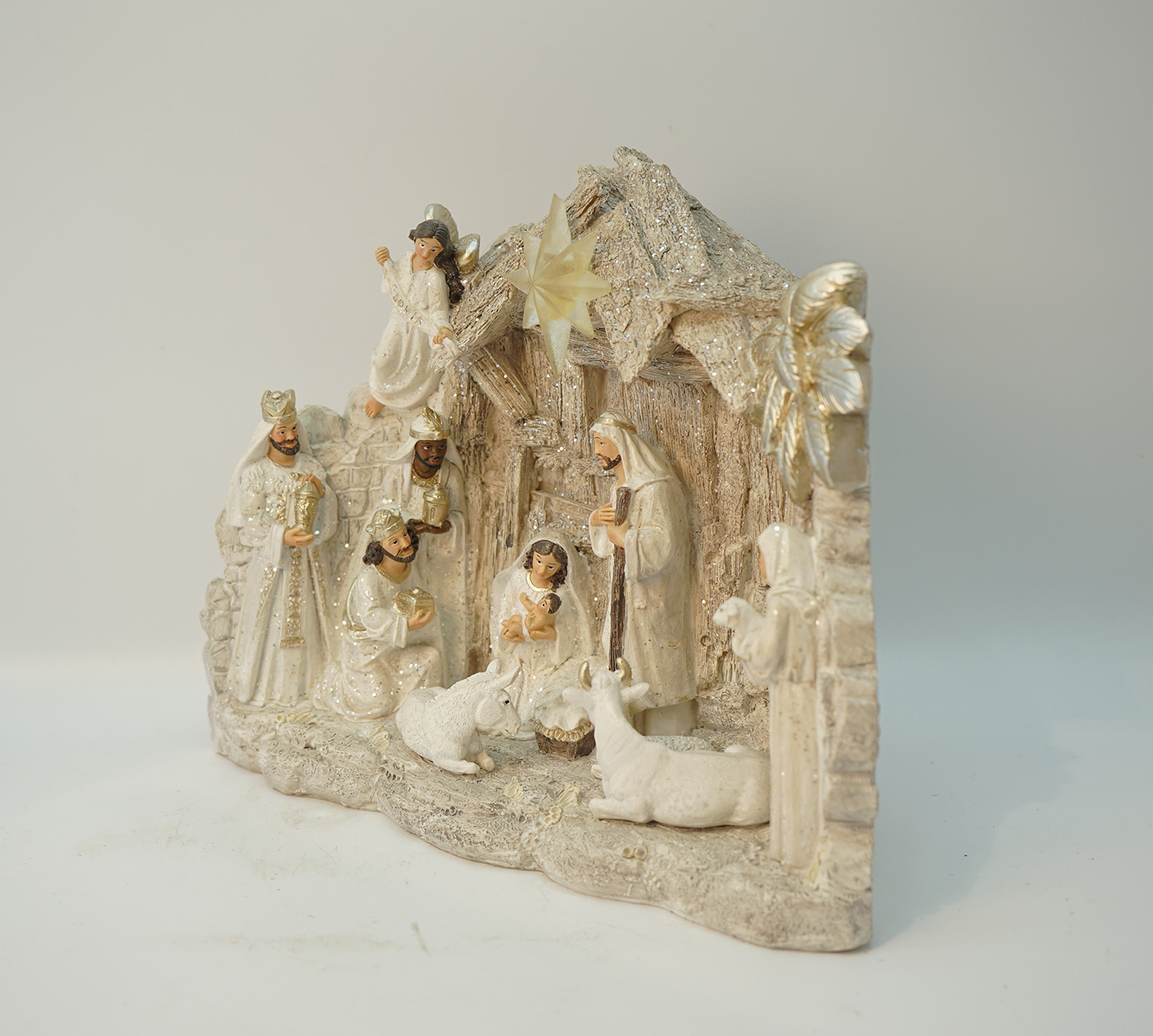 Top Grace Led Light Holy Bible Sacred Family Statue Holy Family Village Holy Family Ornaments