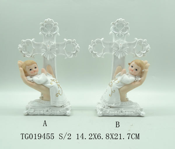 Top Grace Custom first communion souvenir christening resin baptism baby figurine