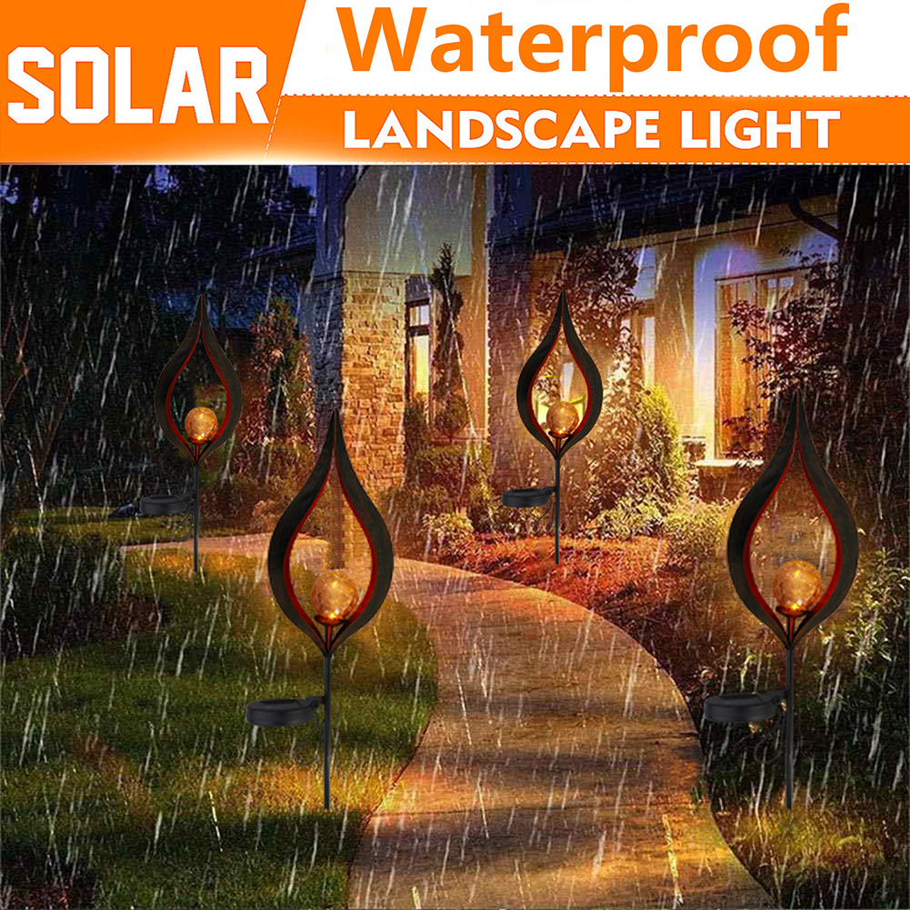 Top Grace Richly shaped Waterproof Garden Solar Lights Decorative Stakes for Walkway,Yard,Lawn,Patio