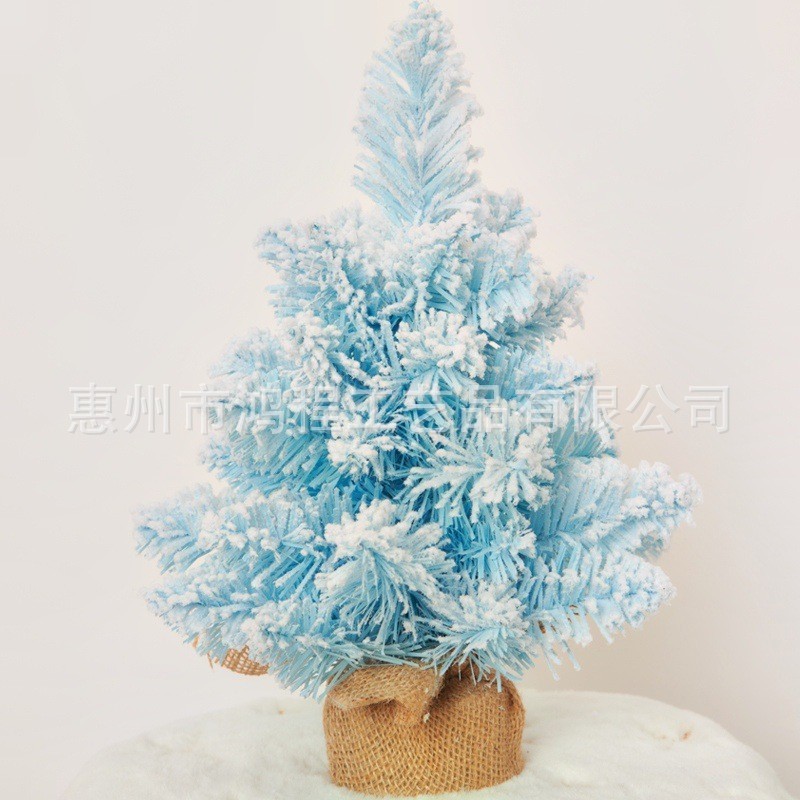 Pink snowflake Christmas Tree PVC Christmas flocking small tree Mini Christmas tree