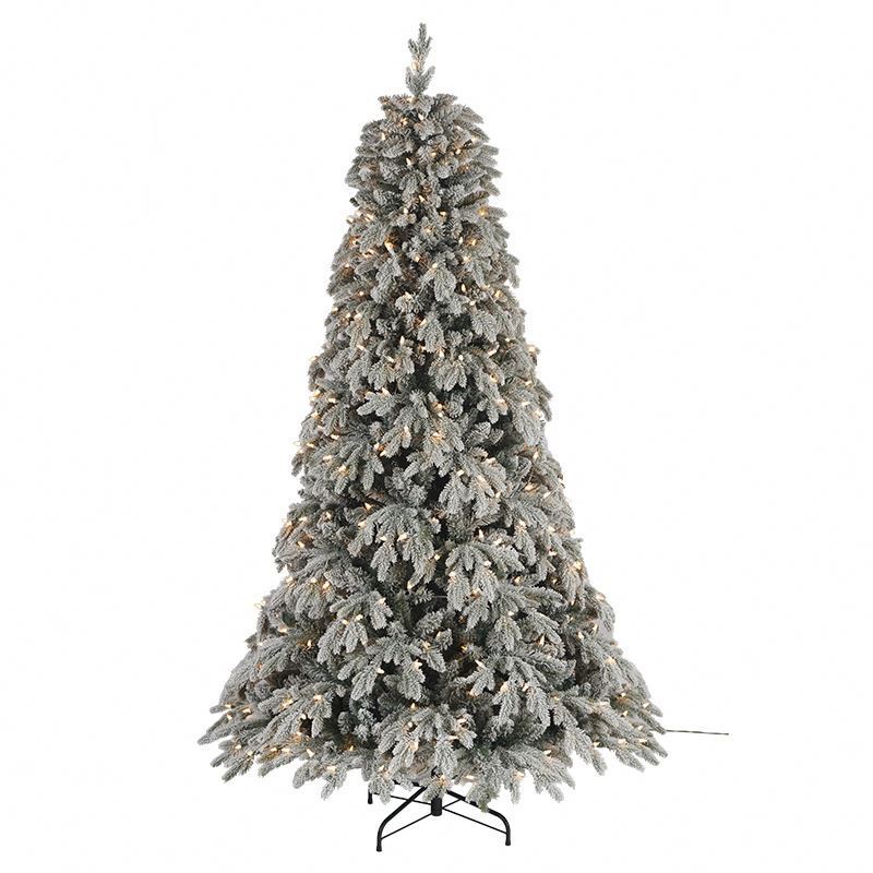 Wholesale Supplier Customized Morden Led Flocking Christmas Tree Outdoor