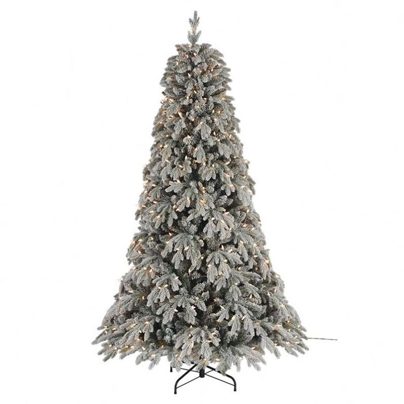 Custom Size Christmas Branches Arboles De Navidad Natale Flocked White Christmas Tree for Xmas Party