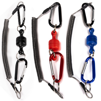 TOPIND Fishing Strongest Magnetic Net Release Magnet Clip Holder Retractor with Coiled Lanyard