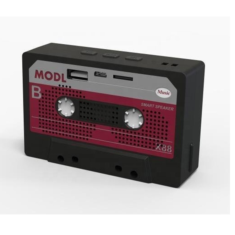 New private mould best promotion gift classic nostalgia cassette tape style OEM logo custom mini bluetooth speaker