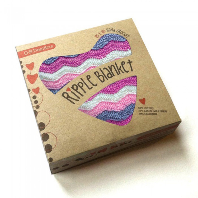 Hot Sale Cardboard Baby Blanket Gift Box with Lid Paperboard Cmyk+pantone Gift & Craft 300 Pcs ISO9001 OEM/ODM Accept CN;GUA