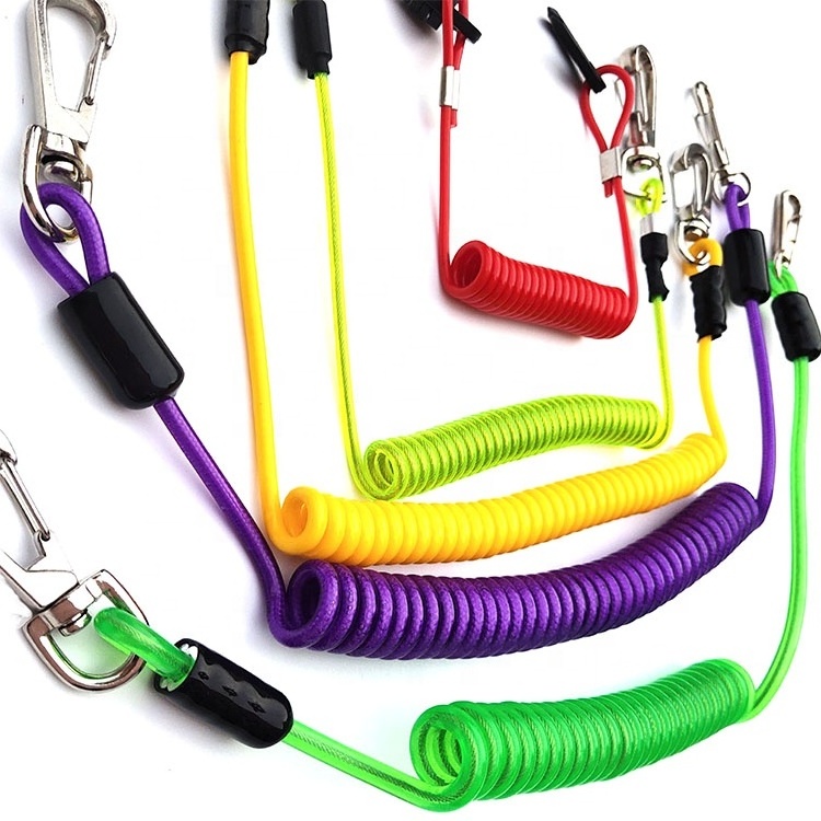 PU Spring Coil Safety Tool Lanyards